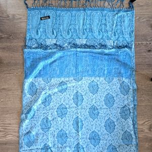 Cashmere scarf from Iran blue